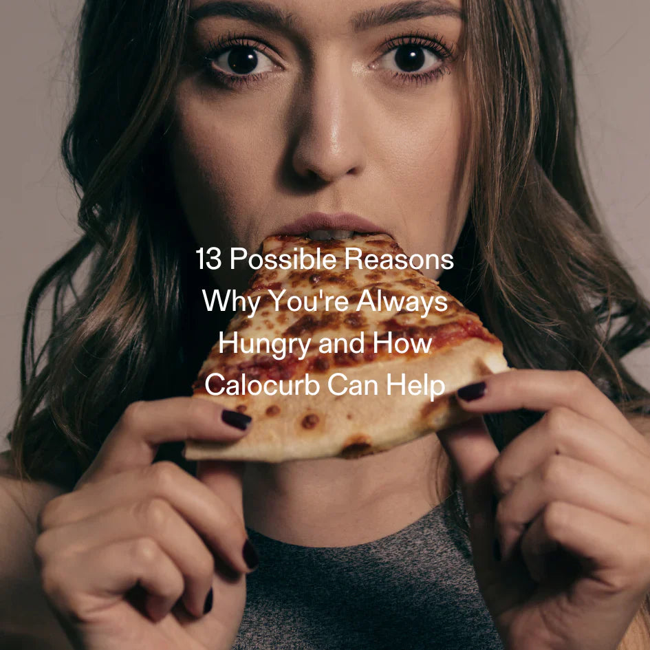 Woman craving pizza – exploring causes of constant hunger and how GLP-1 support from Calocurb can help