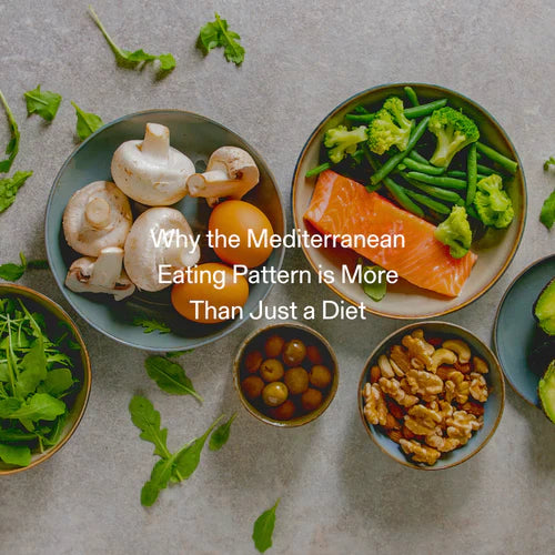 Mediterranean diet bowl with salmon, nuts, olives, and vegetables promoting natural appetite control