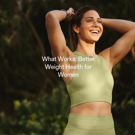 Fit, smiling woman outdoors – plant-based weight loss and natural appetite support for women
