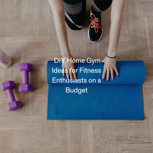 Home workout setup with yoga mat and dumbbells for budget-friendly fitness inspiration