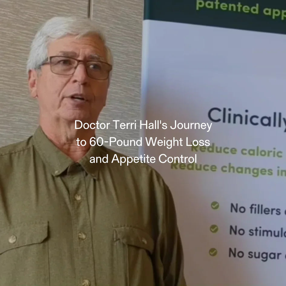 Doctor Terri Hall sharing 60-pound weight loss journey using natural appetite suppressant and GLP-1 support