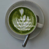 Matcha latte in ceramic cup as a healthy coffee alternative for morning energy