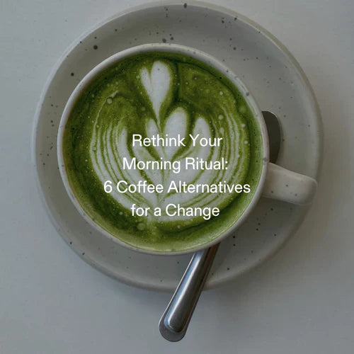 Matcha latte in ceramic cup as a healthy coffee alternative for morning energy