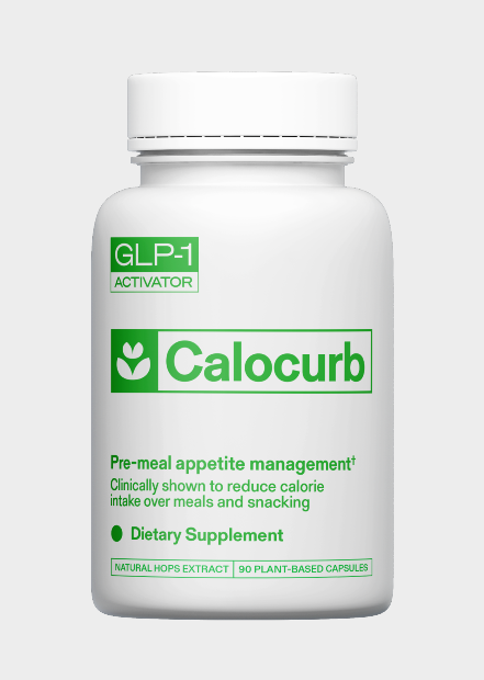 Calocurb GLP-1 Activator bottle – natural appetite suppressant supplement with plant-based hops extract